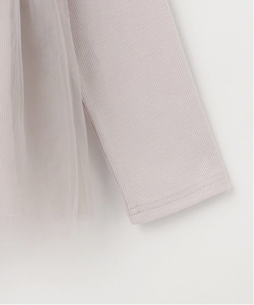 petit main LIEN(プティマインリアン)の「【リンク】チュールビスチェドッキング長T(Tシャツ/カットソー・レディース・ライトピンク/オフホワイト・F)」の8枚目の写真