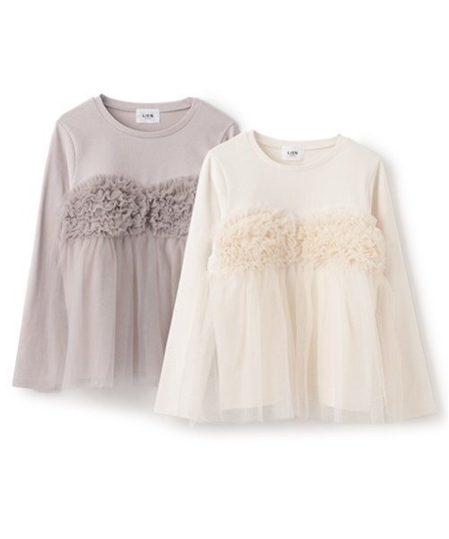 セール】【リンク】チュールビスチェドッキング長T（Tシャツ