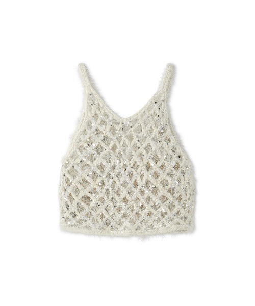 styling/（スタイリング）の「スパングル2WAYビスチェ（ニット/セーター・レディース・ブラック/アイボリー・FREE）」の10枚目の写真