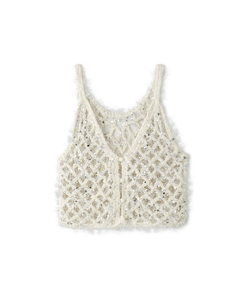 styling/（スタイリング）の「スパングル2WAYビスチェ（ニット/セーター・レディース・ブラック/アイボリー・FREE）」の9枚目の写真