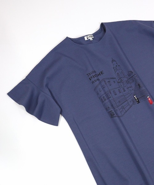 STUDIO PICONE(スタジオピッコーネ)の「袖フリルイラストチュニック(Tシャツ/カットソー・レディース・ブラック/ネイビー/ベージュ・LL/M/L)」の12枚目の写真