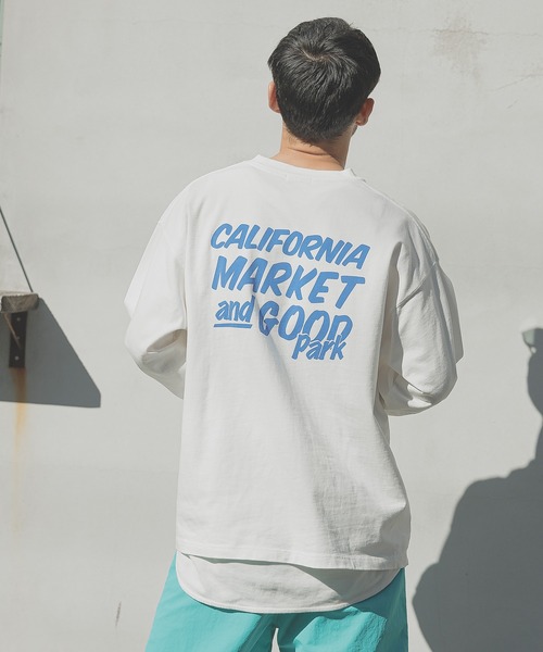 BAYFLOW（ベイフロー）の「SNOWバックプリント長袖Ｔシャツ25SS（Tシャツ/カットソー・メンズ・チャコールグレー/ブルー/オレンジ/ホワイト・MEDIUM/LARGE）」の2枚目の写真