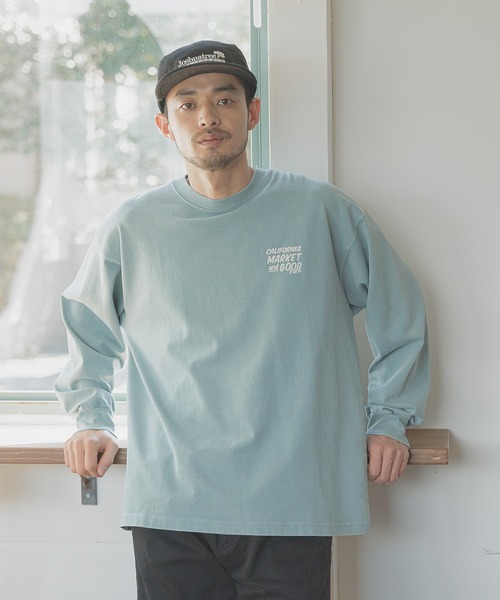 BAYFLOW（ベイフロー）の「SNOWバックプリント長袖Ｔシャツ25SS（Tシャツ/カットソー・メンズ・チャコールグレー/ブルー/オレンジ/ホワイト・MEDIUM/LARGE）」の3枚目の写真