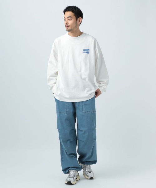 BAYFLOW（ベイフロー）の「SNOWバックプリント長袖Ｔシャツ25SS（Tシャツ/カットソー・メンズ・チャコールグレー/ブルー/オレンジ/ホワイト・MEDIUM/LARGE）」の5枚目の写真