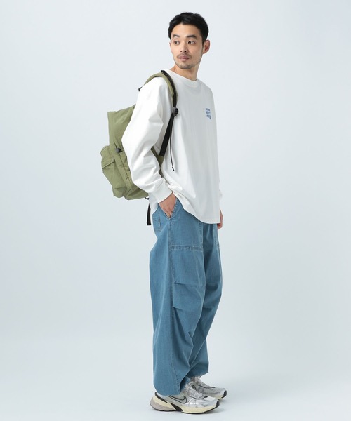 BAYFLOW（ベイフロー）の「SNOWバックプリント長袖Ｔシャツ25SS（Tシャツ/カットソー・メンズ・チャコールグレー/ブルー/オレンジ/ホワイト・MEDIUM/LARGE）」の6枚目の写真