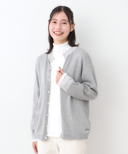 LAURA ASHLEY（ローラアシュレイ）の「【カラー追加！日本製/ワンマイルウエア】コットン コンパクトヤーン カーディガン（カーディガン/ボレロ・レディース・ホワイト系その他/ベージュ系/グリーン系その他2/ワイン系4/グレー系2/アイボリー系2・38）」の3枚目の写真