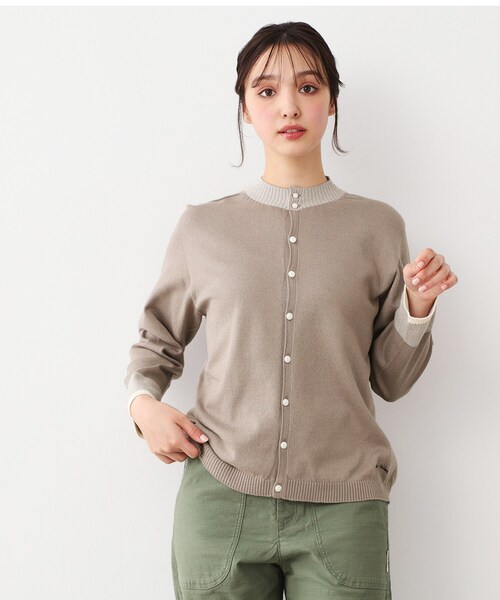 LAURA ASHLEY（ローラアシュレイ）の「【カラー追加！日本製/ワンマイルウエア】コットン コンパクトヤーン カーディガン（カーディガン/ボレロ・レディース・ホワイト系その他/ベージュ系/グリーン系その他2/ワイン系4/グレー系2/アイボリー系2・38）」の4枚目の写真