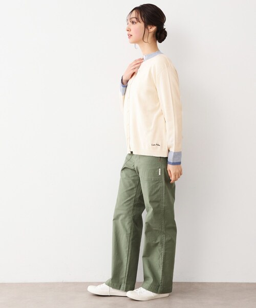 LAURA ASHLEY（ローラアシュレイ）の「【カラー追加！日本製/ワンマイルウエア】コットン コンパクトヤーン カーディガン（カーディガン/ボレロ・レディース・ホワイト系その他/ベージュ系/グリーン系その他2/ワイン系4/グレー系2/アイボリー系2・38）」の9枚目の写真