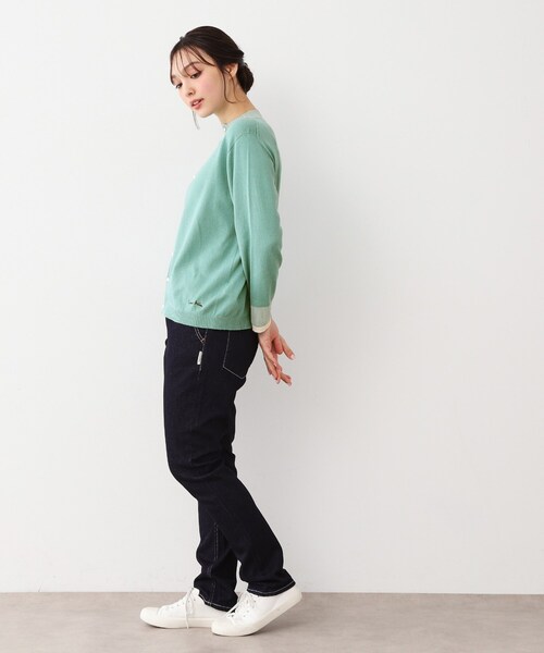 LAURA ASHLEY（ローラアシュレイ）の「【カラー追加！日本製/ワンマイルウエア】コットン コンパクトヤーン カーディガン（カーディガン/ボレロ・レディース・ホワイト系その他/ベージュ系/グリーン系その他2/ワイン系4/グレー系2/アイボリー系2・38）」の13枚目の写真