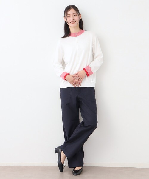 LAURA ASHLEY（ローラアシュレイ）の「【カラー追加！日本製/ワンマイルウエア】コットン コンパクトヤーン カーディガン（カーディガン/ボレロ・レディース・ホワイト系その他/ベージュ系/グリーン系その他2/ワイン系4/グレー系2/アイボリー系2・38）」の21枚目の写真