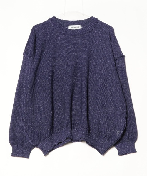 DISCOVERED（ディスカバード）の「BASIC OUTSEEM RAME CREW KNIT（ニット/セーター・メンズ・ホワイト/パープル/ブラック・SMALL/LARGE）」の3枚目の写真