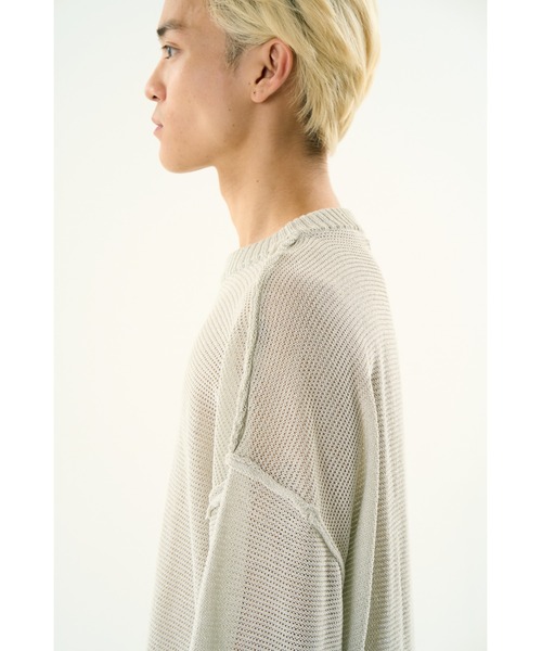 DISCOVERED（ディスカバード）の「BASIC OUTSEEM RAME CREW KNIT（ニット/セーター・メンズ・ホワイト/パープル/ブラック・SMALL/LARGE）」の11枚目の写真