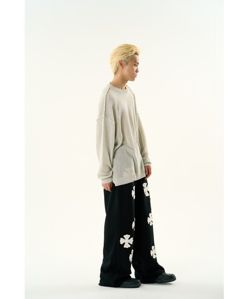 DISCOVERED（ディスカバード）の「BASIC OUTSEEM RAME CREW KNIT（ニット/セーター・メンズ・ホワイト/パープル/ブラック・SMALL/LARGE）」の15枚目の写真