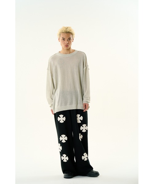 DISCOVERED（ディスカバード）の「BASIC OUTSEEM RAME CREW KNIT（ニット/セーター・メンズ・ホワイト/パープル/ブラック・SMALL/LARGE）」の16枚目の写真