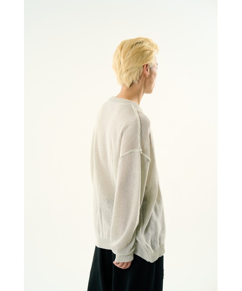 DISCOVERED（ディスカバード）の「BASIC OUTSEEM RAME CREW KNIT（ニット/セーター・メンズ・ホワイト/パープル/ブラック・SMALL/LARGE）」の7枚目の写真