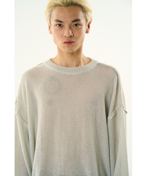 DISCOVERED（ディスカバード）の「BASIC OUTSEEM RAME CREW KNIT（ニット/セーター・メンズ・ホワイト/パープル/ブラック・SMALL/LARGE）」の10枚目の写真