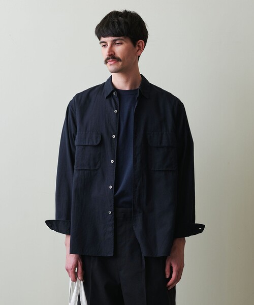 セール】＜Steven Alan＞ C/L/Si パナマ 2ポケット シャツ LOOSE
