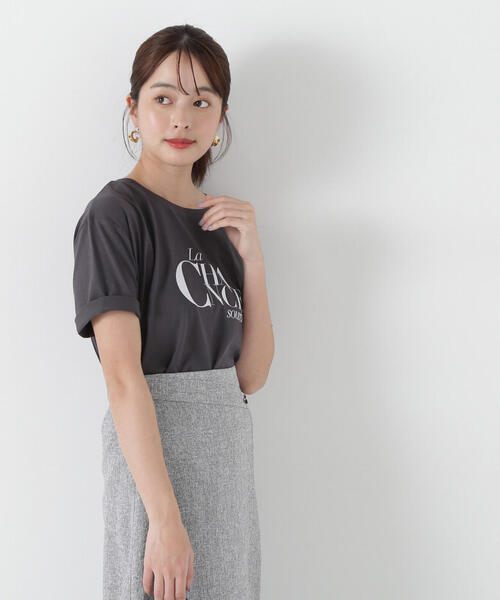 PROPORTION BODY DRESSING(プロポーションボディドレッシング)の「ロゴT / 1215160302(Tシャツ/カットソー・レディース・ダークグレー/ホワイト・FREE)」の18枚目の写真