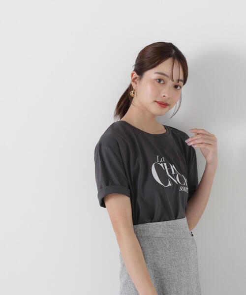 PROPORTION BODY DRESSING(プロポーションボディドレッシング)の「ロゴT / 1215160302(Tシャツ/カットソー・レディース・ダークグレー/ホワイト・FREE)」の19枚目の写真