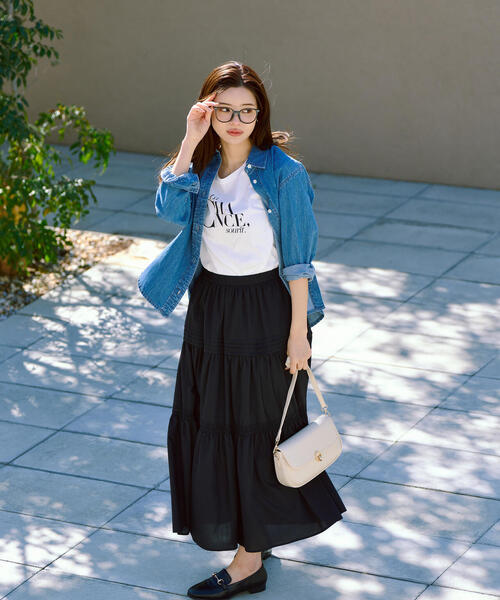 PROPORTION BODY DRESSING(プロポーションボディドレッシング)の「ロゴT / 1215160302(Tシャツ/カットソー・レディース・ダークグレー/ホワイト・FREE)」の7枚目の写真