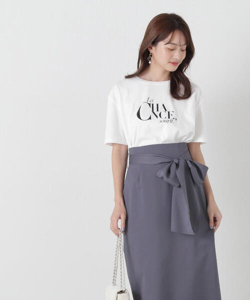 PROPORTION BODY DRESSING(プロポーションボディドレッシング)の「ロゴT / 1215160302(Tシャツ/カットソー・レディース・ダークグレー/ホワイト・FREE)」の9枚目の写真