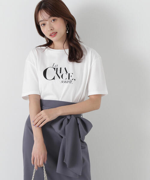 PROPORTION BODY DRESSING(プロポーションボディドレッシング)の「ロゴT / 1215160302(Tシャツ/カットソー・レディース・ダークグレー/ホワイト・FREE)」の2枚目の写真