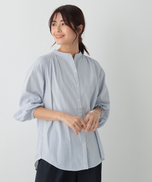 FOUND GOOD（ファウンドグッド）の「コタットスキッパーシャツLS（シャツ/ブラウス・レディース・ブルー系1/ブラウン系/パープル系/グレー系/グレー系1/ブルー系・M/S/L）」の20枚目の写真