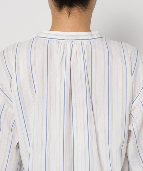 FOUND GOOD（ファウンドグッド）の「コタットスキッパーシャツLS（シャツ/ブラウス・レディース・ブルー系1/ブラウン系/パープル系/グレー系/グレー系1/ブルー系・M/S/L）」の16枚目の写真