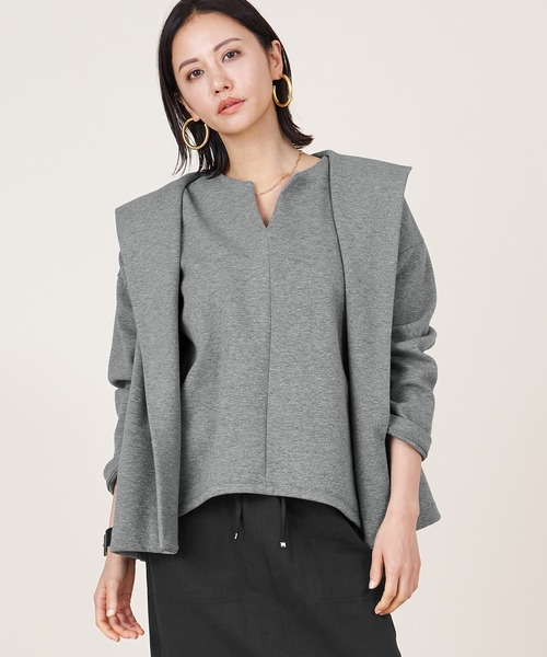 marmors（マルモア）の「【marmors】keyneck pullover〈セットアップ対応〉（Tシャツ/カットソー・レディース・カーキオリーブ/グレー/ブラック・36）」の10枚目の写真