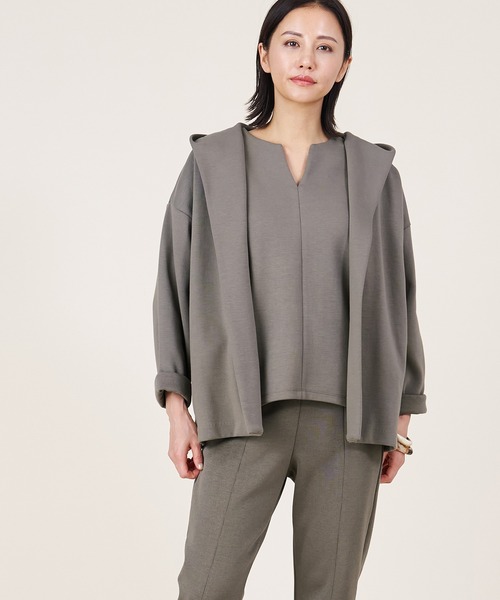 marmors（マルモア）の「【marmors】keyneck pullover〈セットアップ対応〉（Tシャツ/カットソー・レディース・カーキオリーブ/グレー/ブラック・36）」の6枚目の写真