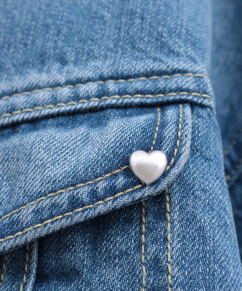 earth music&ecology（アースミュージックアンドエコロジー）の「Lee × e.m.a.e.ライダースジャケット（デニムジャケット・レディース・インディゴブルー・S/M）」の15枚目の写真