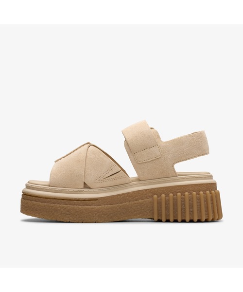 Clarks（クラークス）の「Evamar Wish / エヴァマー ウィッシュ（エクルースエード）（サンダル・レディース・アイボリー・UK6/UK5.5/UK5/UK4.5/UK4/UK3.5/UK3）」の2枚目の写真