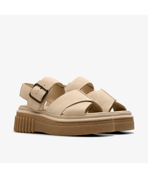 Clarks（クラークス）の「Evamar Wish / エヴァマー ウィッシュ（エクルースエード）（サンダル・レディース・アイボリー・UK6/UK5.5/UK5/UK4.5/UK4/UK3.5/UK3）」の4枚目の写真
