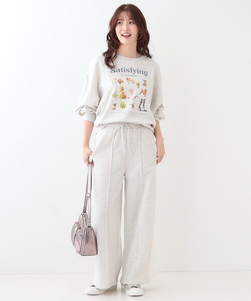 Cutie Blonde（キューティーブロンド）の「【洗える/S-LL】スウェットライン配色イージーパンツ（その他パンツ・レディース・ブラック/ライトグレー・01/02/03/04）」の5枚目の写真