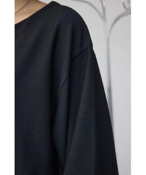 AZUL by moussy(アズールバイマウジー)の「ボートネックカットトップス(Tシャツ/カットソー・レディース・ブラック/オフホワイト/ブルー・FREE)」の20枚目の写真