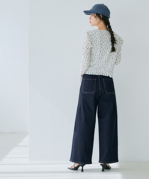 coca(coca)(コカ)の「【WEB限定セール】ワイドシルエットデニムパンツ(デニムパンツ・レディース・インディゴブルー・L/S/M)」の3枚目の写真