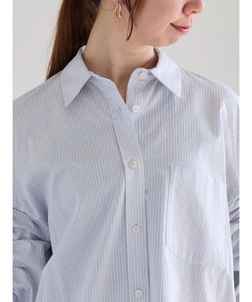 Te chichi（テチチ）の「ドロストスリーブストライプシャツ《2025spring catalog item》（シャツ/ブラウス・レディース・グレー/ベージュ・F）」の10枚目の写真