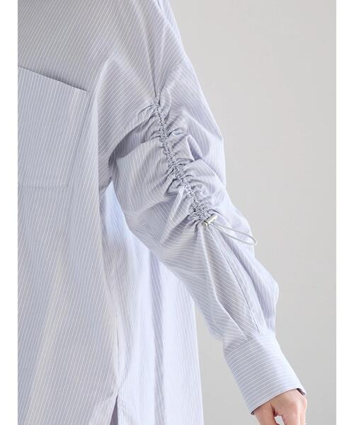 ブラウス シャツ ドロストスリーブストライプシャツ「2025spring catalog item」 レディース セール】 ドロストスリーブストライプシャツ《2025spring