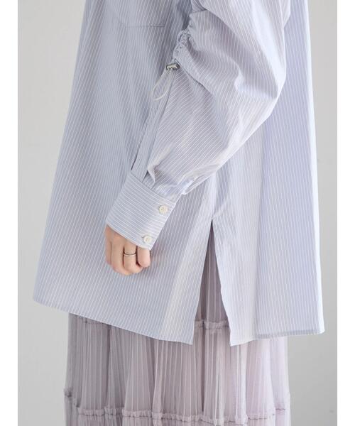 Te chichi（テチチ）の「ドロストスリーブストライプシャツ《2025spring catalog item》（シャツ/ブラウス・レディース・グレー/ベージュ・F）」の12枚目の写真