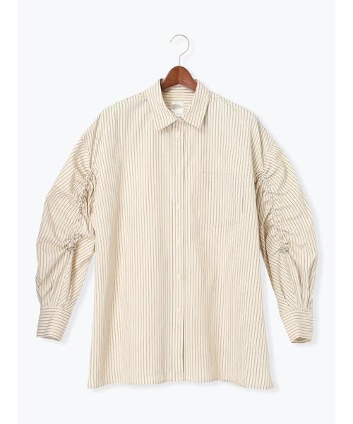 Te chichi（テチチ）の「ドロストスリーブストライプシャツ《2025spring catalog item》（シャツ/ブラウス・レディース・グレー/ベージュ・F）」の18枚目の写真