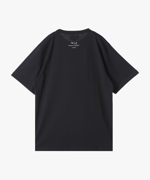 agnes b.(アニエスベー)の「メンズ オーガニックコットン プリント 半袖 アーティスト Tシャツ "L'Atlas"(Tシャツ/カットソー・メンズ・ブラック・1/2/3)」の2枚目の写真