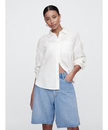 GAP | ガーゼ ビッグシャツ 長袖(シャツ/ブラウス)