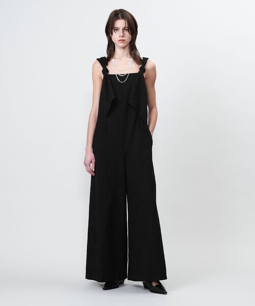 ASTRAET（アストラット）の「＜ASTRAET＞リボン オールインワン（つなぎ/オールインワン・レディース・ブラック/ダークブラウン・FREE）」の2枚目の写真