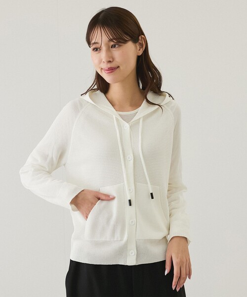 Jayro(ジャイロ)の「フード付ニットカーディガン(カーディガン/ボレロ・レディース・ベージュ/ブラック/ホワイト/グリーン・FREE)」の21枚目の写真