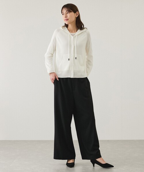 Jayro(ジャイロ)の「フード付ニットカーディガン(カーディガン/ボレロ・レディース・ベージュ/ブラック/ホワイト/グリーン・FREE)」の18枚目の写真