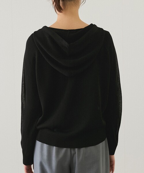 Jayro(ジャイロ)の「フード付ニットカーディガン(カーディガン/ボレロ・レディース・ベージュ/ブラック/ホワイト/グリーン・FREE)」の9枚目の写真