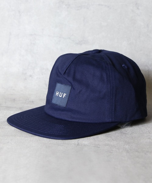HUF(ハフ)の「HUF ボックス スナップバック(キャップ・メンズ・ブラック/ネイビー・FREE)」の1枚目の写真