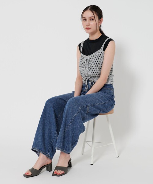 BEAUTY&YOUTH UNITED ARROWS(ビューティーアンドユースユナイテッドアローズ)の「レザーライク スクエアトゥ ミュール(サンダル・レディース・シルバー/ダークグレー・36h/37h/37/36)」の9枚目の写真