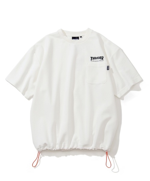 THRASHER(スラッシャー)の「【THRASHER/スラッシャー】パイルファブリック ポケット付半袖プルオーバー(Tシャツ/カットソー・メンズ・ホワイト/サックスブルー/ブラック・M/L/XL)」の12枚目の写真