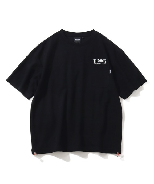 THRASHER(スラッシャー)の「【THRASHER/スラッシャー】パイルファブリック ポケット付半袖プルオーバー(Tシャツ/カットソー・メンズ・ホワイト/サックスブルー/ブラック・M/L/XL)」の6枚目の写真